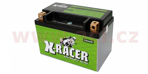 lithiová baterie 8 X-RACER 12V, 15A, 180 CCA, hmotnost 0.73 kg, 150x87x105 mm nahrazuje typy: (CBTX9-BS, CTR9-BS)
